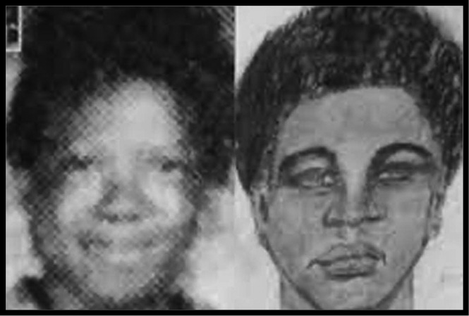 A photo and police sketch of Karleen Jones.