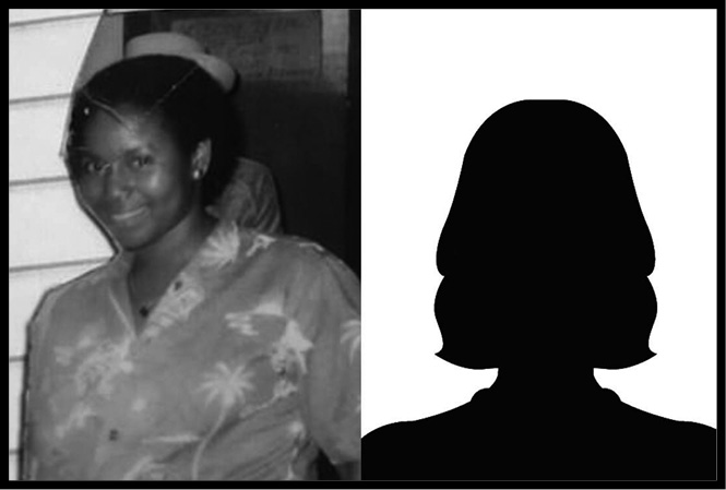 A photo of Rosie Hill and a female avatar. 