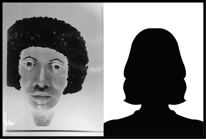 A police sketch of an unnamed Black female.