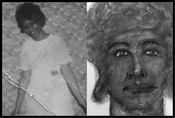 A photo and police sketch of Sarah Brown.