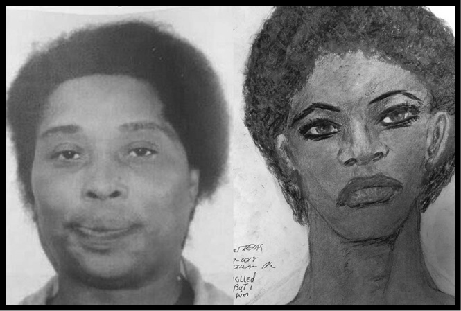 A photo and police sketch of Bobbie Ann Fields-Wilson.