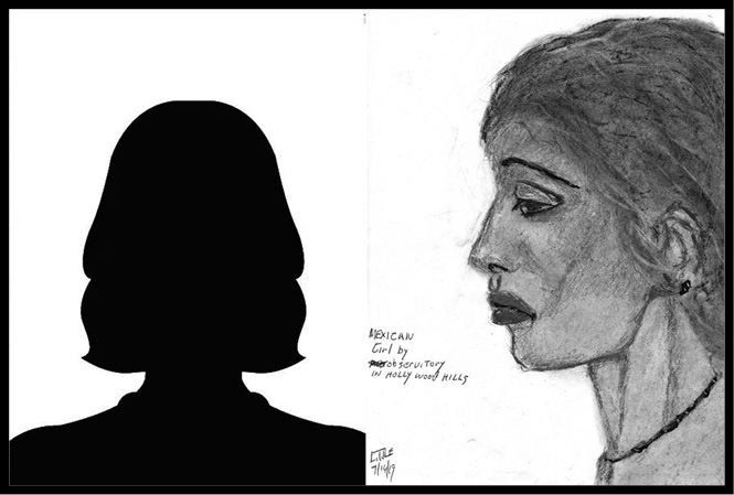 A police sketch of an unnamed Hispanic female.