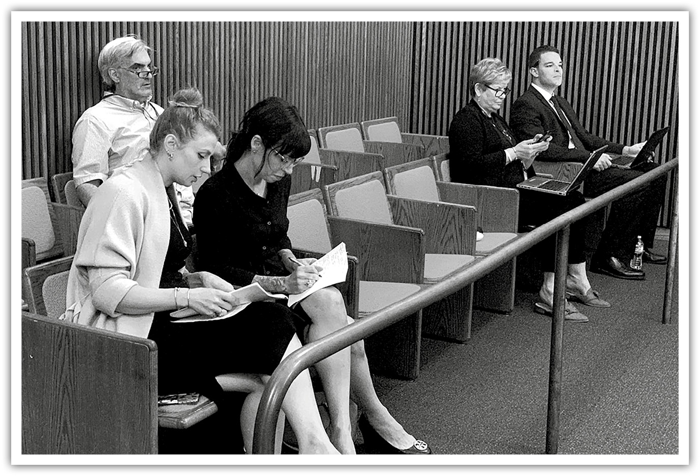 A photo from the courtroom trial of Samuel Little in August 2019 in Cleveland. 