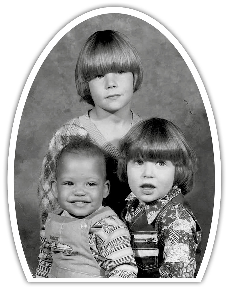 A portrait of three young boys, Denise Brothers's children.