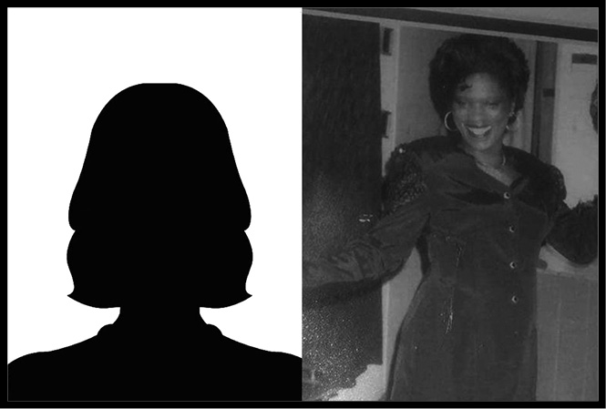 A photo and police sketch of Leila Mae (Mclain) Johnson.