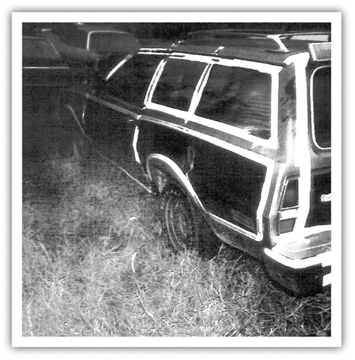 A photo of the side of a Pinto driven by Samuel Little.