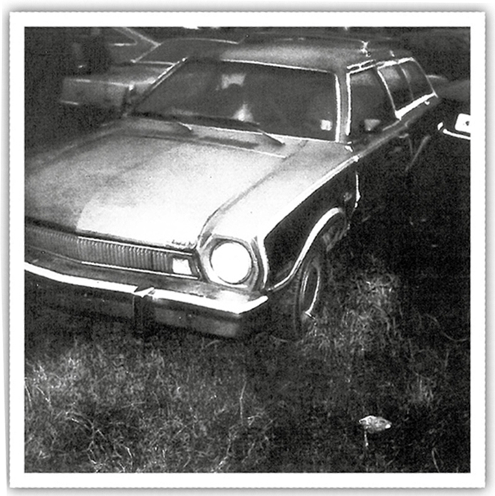 A photo of the front of a Pinto driven by Samuel Little.